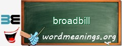 WordMeaning blackboard for broadbill